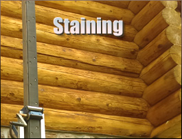  Gaston, North Carolina Log Home Staining